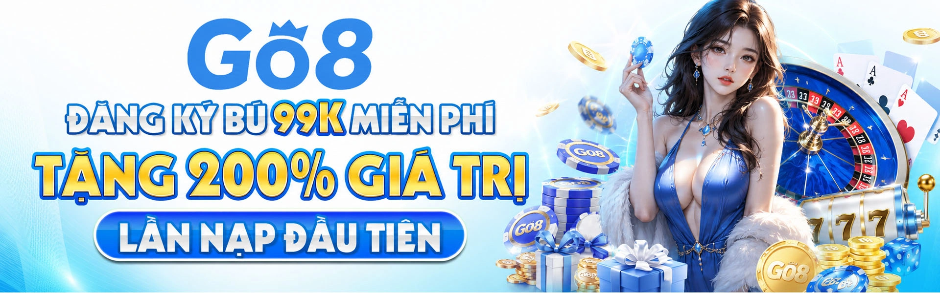 Banner Go8 giới thiệu các chuyên mục giải trí trực tuyến